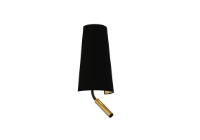 Sieninis šviestuvas FARO II BLACK/GOLD